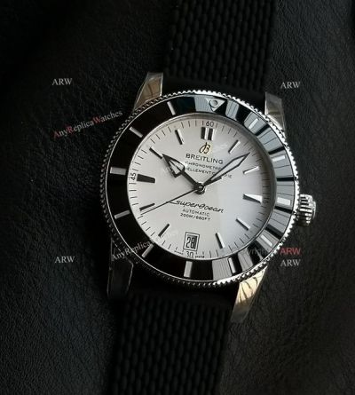 GF Breitling Superocean Heritage II 42mm 2824 Movement White Face Rubber Band Watch